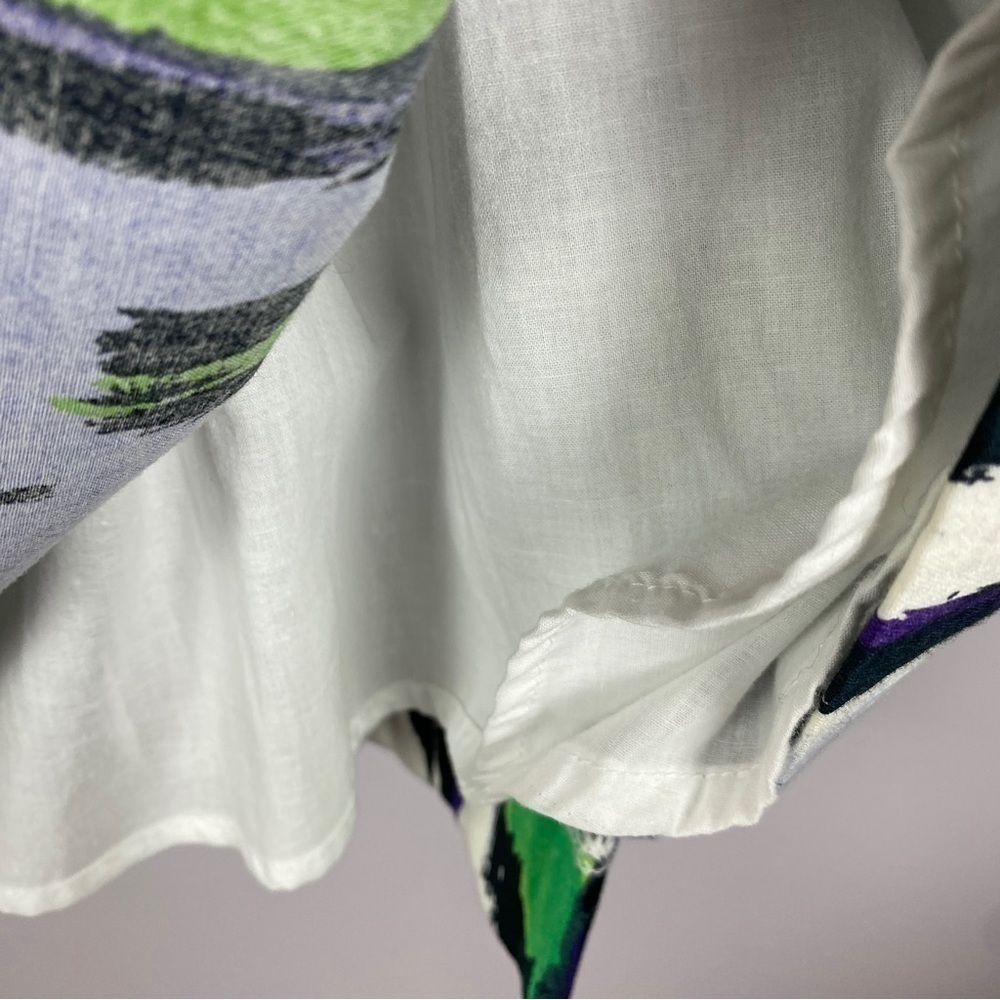 Spanner Animal Print Full Cotton Midi Skirt Size 10 Lilac Green NWT - Picture 6 of 11